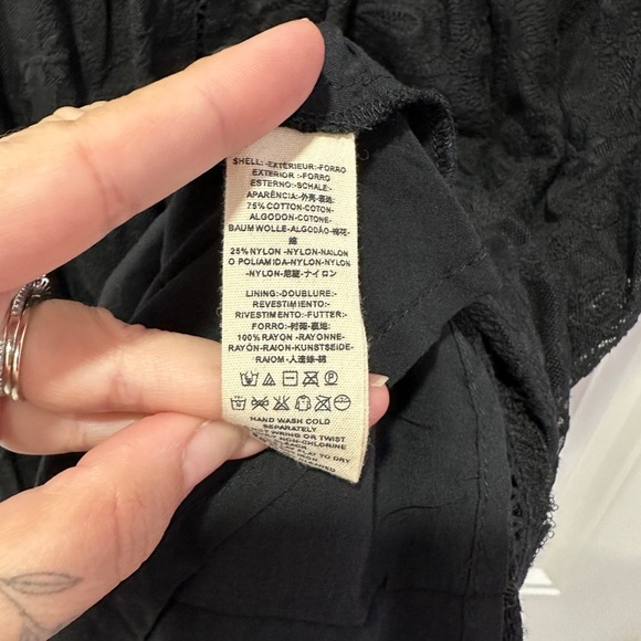 Free People | Free People Mountain Laurel Lace Crochet Dress | Size: 8 Black - Picture 11 of 15